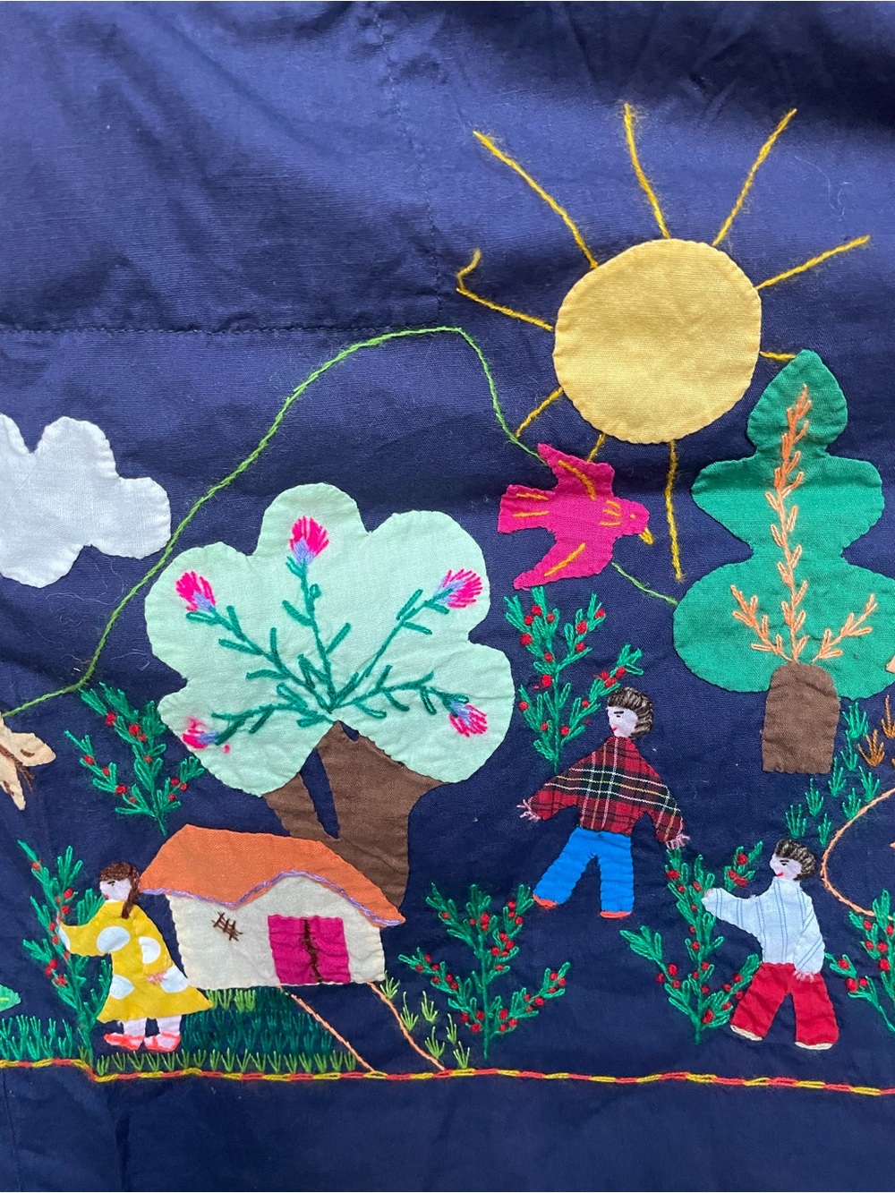 Vintage Folkloric Embroidered And Appliquéd Skirt - Picture 5 of 9
